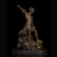 AH-061 Bronze Classical Statue Bronze man Sculpture Greek mythology with stick statue sculpture for home decoration