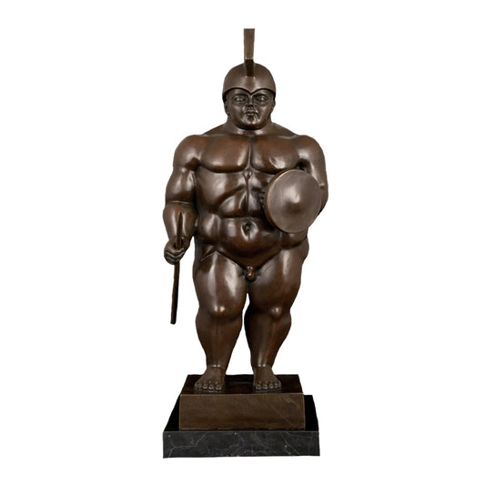 AH-497 Abstract Bronze Famous Statue Botero reproduction sculpture bronze fat warrior soldier Figurines for collectible