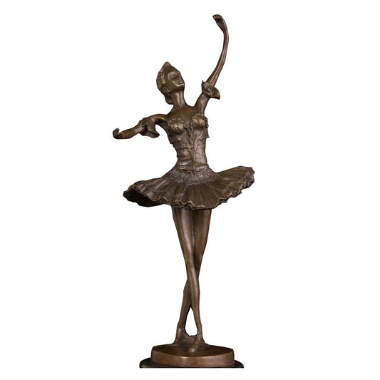 AH-139 Bronze Dancing Art Decor Bronze Statue Ballet Dancer Figurines For Table Decoration