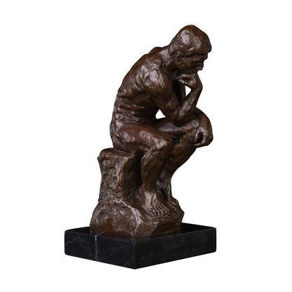 AH-037B office decoration the Thinker Statue Figurine Collectible Vintage Classical Thinking Man Sculpture by Rodin