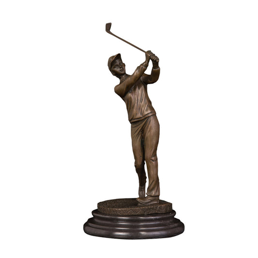 AH-038 Golf Woman Statue Figurine Bronze Golfer Copper Figurine Western Vintage Man Art office decoration modern