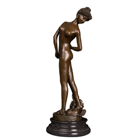 AH-254 Sexy Western Young Woman Statue Bronze Antique Female Maiden Sculpture Figurine Modern Art for Decoration accessories