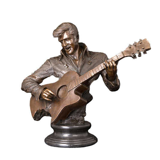 AH-300 Bronze Music Art Decor Bronze Music man playing guitar statue sculpture for art school Decoration