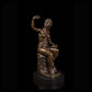 AH-015 goth home decor room decoration accessories office decor modern sculpture bronze girl and bird statue decor hogar