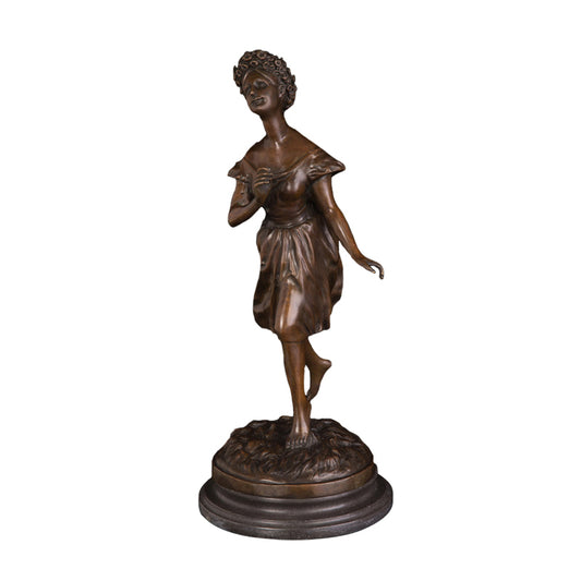 AH-066 home decor horgar decoration gothic decor art Bronze Female Statue Vintage Metal Art Figurine for Desktop Decor