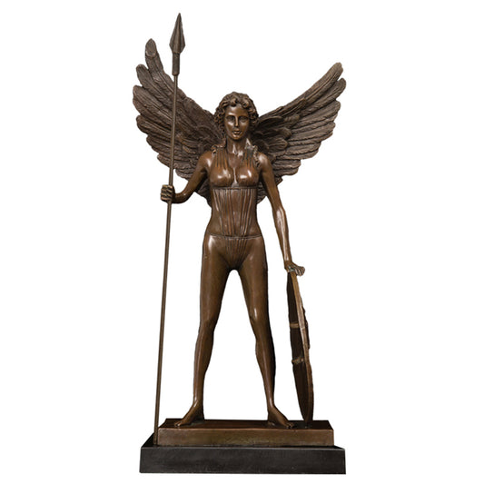 AH-225 56cm Bronze Athena Statue Sculpture Greek Goddess of Wisdom and War Figurine Festival Home Decor Collectible