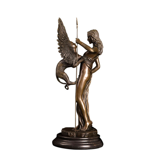 AH-253 Bronze Western Sculptures Myth Angel Statues Little monstrosity Bronze Figurines Antique Metal Art Decor