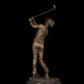 AH-038 Golf Woman Statue Figurine Bronze Golfer Copper Figurine Western Vintage Man Art office decoration modern