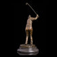 AH-034 Sport Statue Bronze Golf Player Sculpture Woman Golfer Figurines Girl Playing golf art decor For office