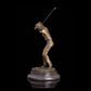 AH-034 Sport Statue Bronze Golf Player Sculpture Woman Golfer Figurines Girl Playing golf art decor For office